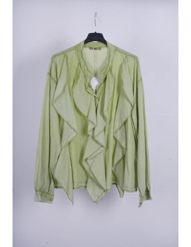 Camisa volante verde