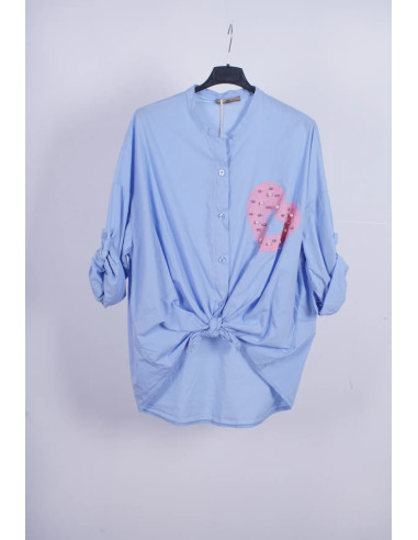 Camisa azul Heart rose