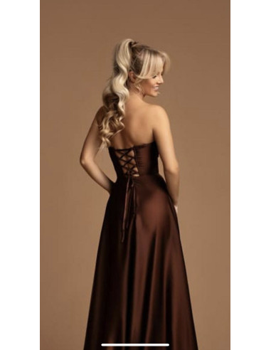 Vestido Mía marrón festa