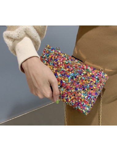 Clutch piedras colores