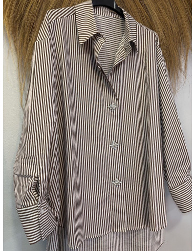 Camisa boton cristal