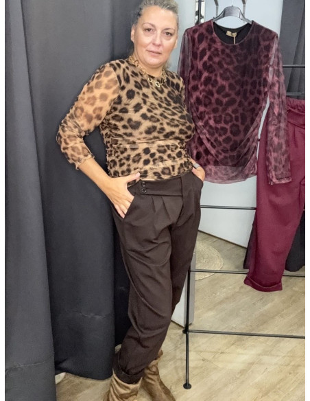 Pantalon 158 marron