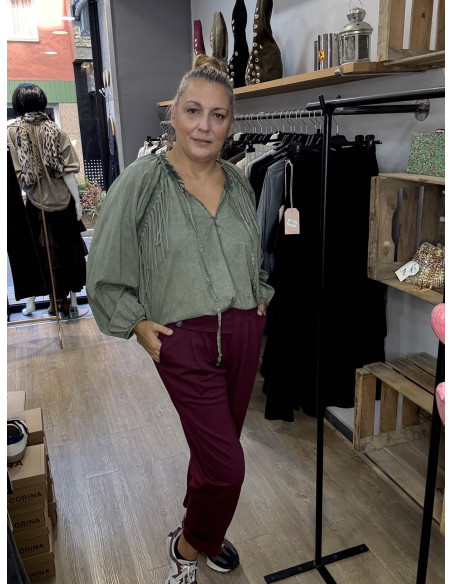 Pantalon 158 granate