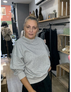 Sudadera brillo gris