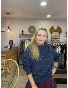 Sudadera brillo azul 2