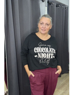 Camiseta chocolate negra