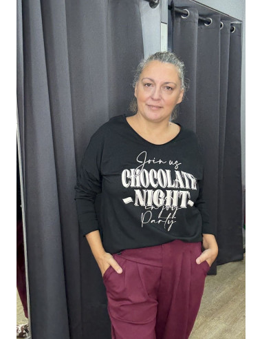 Camiseta chocolate negra