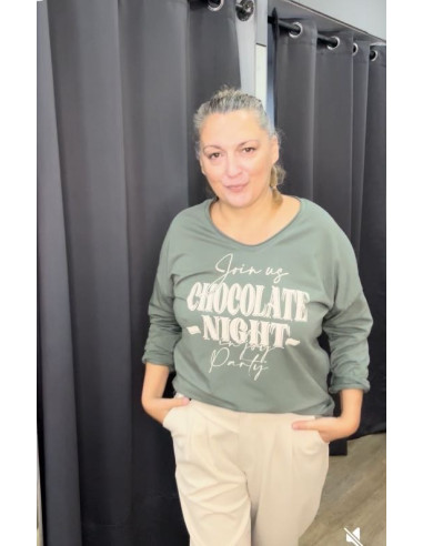 Camiseta chocolate kaki