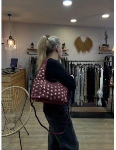 Tachas serraje granate