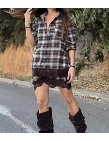 Camisa leñador marrón