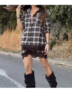 Falda leñador marrón