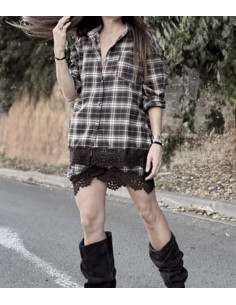 Camisa leñador gris