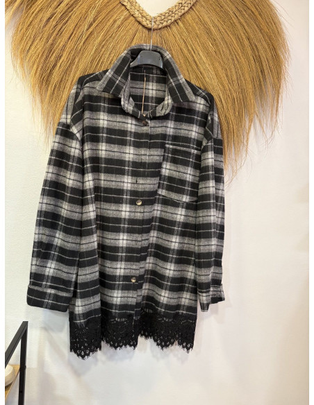 Camisa leñador gris