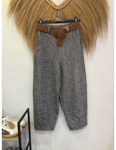 pantalon espiga negro